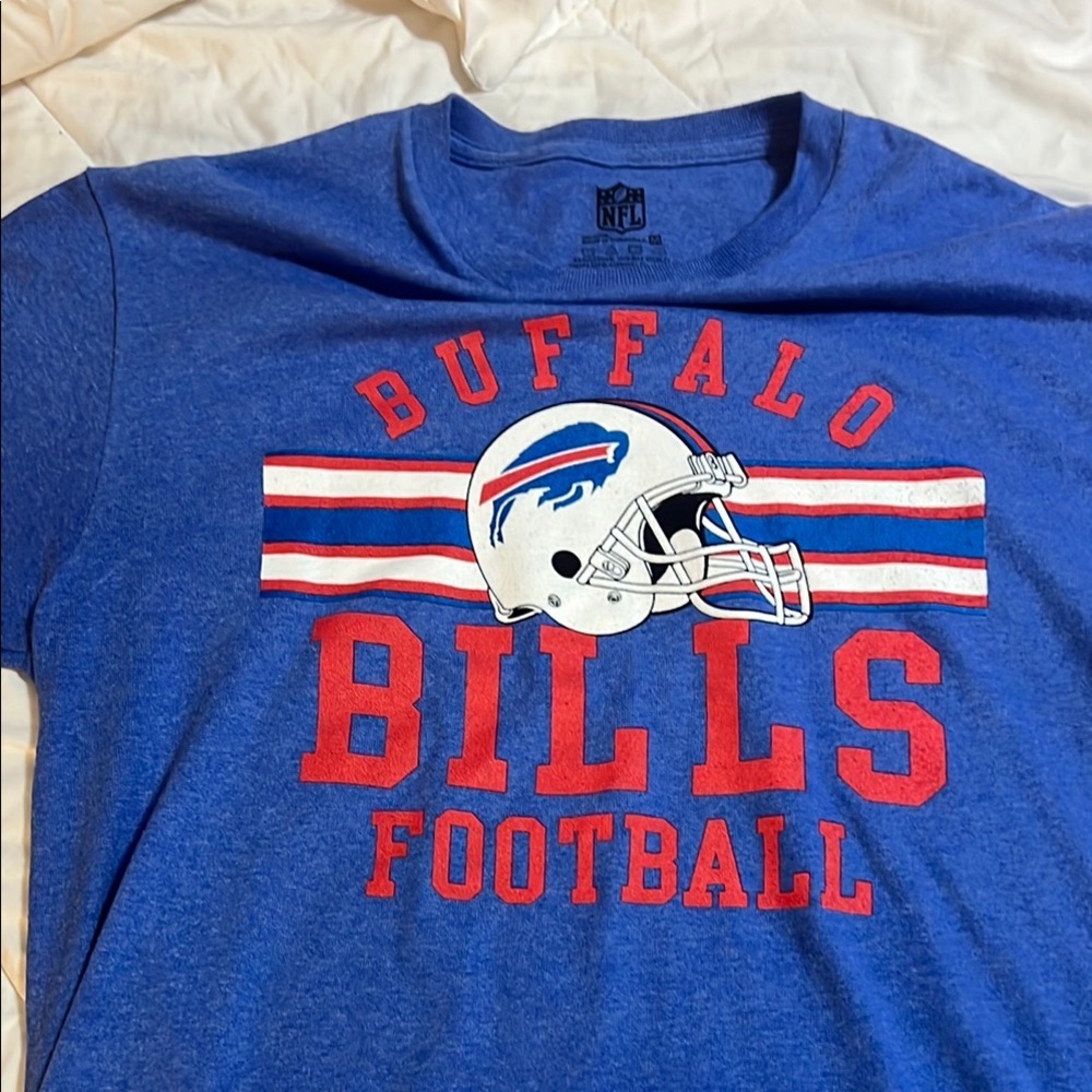 NFL Buffalo Bills Blue and Red Shirt medium unisex